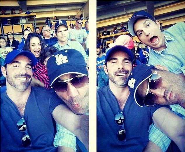 Мила Кунис и Эштон Катчер показали личное селфи с бейсбольной игры